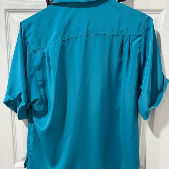 Vintage La Blouse Teal Button-Down Blouse - Picture 4 of 5